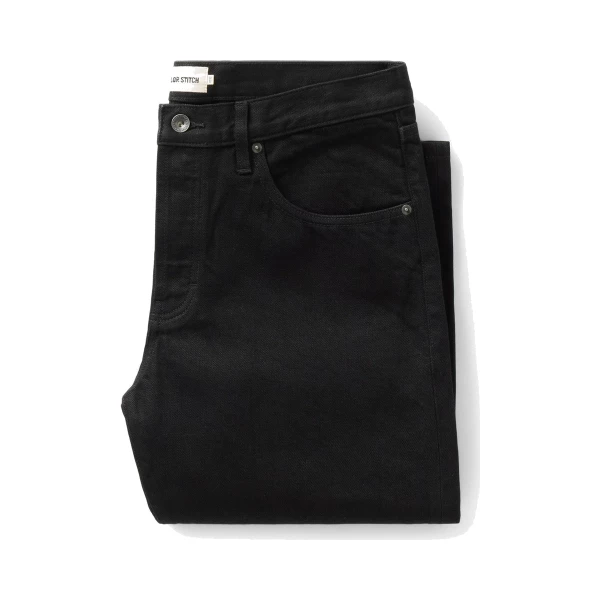 Taylor Stitch Düz Kesim Selvedge Jean — Siyah